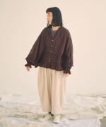 ソフト細コーデュロイ　コクーンパンツ