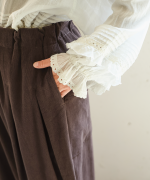 ソフト細コーデュロイ　コクーンパンツ