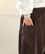 ソフト細コーデュロイ　コクーンパンツ