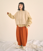 ソフト細コーデュロイ　コクーンパンツ