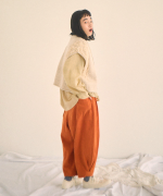 ソフト細コーデュロイ　コクーンパンツ