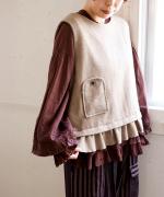 ウールメランジ　2wayベスト