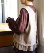 ウールメランジ　2wayベスト