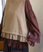 ウールメランジ　2wayベスト