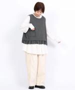 ウールメランジ　2wayベスト