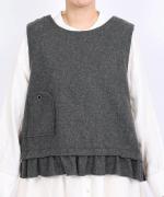ウールメランジ　2wayベスト