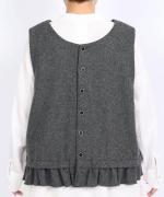 ウールメランジ　2wayベスト