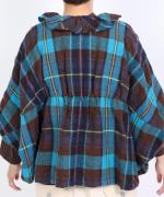 ウールコットンチェック　ボレロ