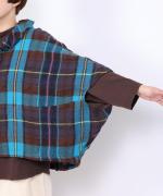 ウールコットンチェック　ボレロ