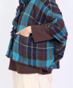 ウールコットンチェック　ボレロ