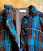 ウールコットンチェック　ボレロ