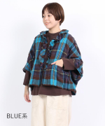 ウールコットンチェック　ボレロ