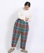 ウールコットンチェック　パンツ