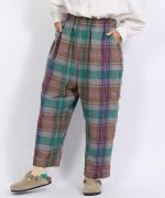 ウールコットンチェック　パンツ