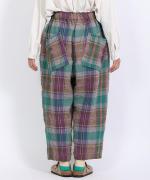 ウールコットンチェック　パンツ