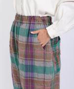 ウールコットンチェック　パンツ