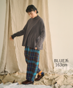 ウールコットンチェック　パンツ