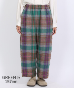 ウールコットンチェック　パンツ