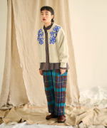 ウールコットンチェック　パンツ