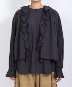 ふわふわコットン　フリルレイヤードブラウス