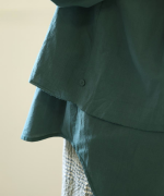 ふわふわコットン　フリルレイヤードブラウス