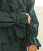 ふわふわコットン　フリルレイヤードブラウス