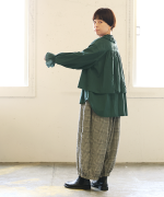 ふわふわコットン　フリルレイヤードブラウス