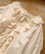 ふわふわコットン　フリルレイヤードブラウス