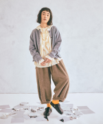 ふわふわコットン　フリルレイヤードブラウス