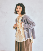 ふわふわコットン　フリルレイヤードブラウス