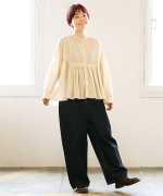 ふわふわコットン　ブラウス