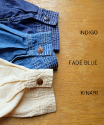 コットンリネンキャンバス/4.5ozコットンリネンデニム　フリルシャツ