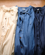 コットンリネンキャンバス/4.5ozコットンリネンデニム　ワンピース