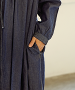 コットンリネンキャンバス/4.5ozコットンリネンデニム　ワンピース