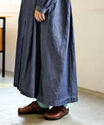 コットンリネンキャンバス/4.5ozコットンリネンデニム　ワンピース