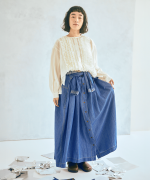 コットンリネンキャンバス/4.5ozコットンリネンデニム　ワンピース