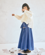 コットンリネンキャンバス/4.5ozコットンリネンデニム　ワンピース