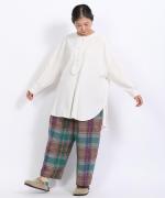 コットンリネン先染ライトキャンバス　プルオーバー