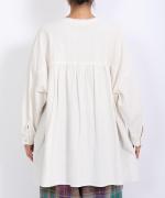 コットンリネン先染ライトキャンバス　プルオーバー