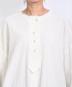 コットンリネン先染ライトキャンバス　プルオーバー