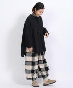 コットンリネン先染ライトキャンバス　プルオーバー