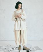 コットンリネン先染ライトキャンバス　プルオーバー