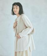 コットンリネン先染ライトキャンバス　プルオーバー