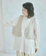 コットンリネン先染ライトキャンバス　プルオーバー