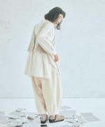 コットンリネン先染ライトキャンバス　プルオーバー