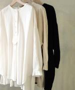 コットンリネン先染ライトキャンバス　プルオーバー