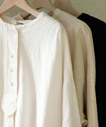 コットンリネン先染ライトキャンバス　プルオーバー