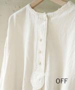 コットンリネン先染ライトキャンバス　プルオーバー