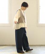 ロービングウール格子柄　2wayビスチェ