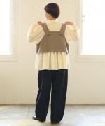 ロービングウール格子柄　2wayビスチェ